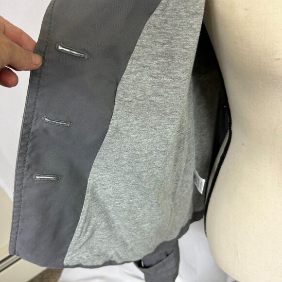 ANN TAYLOR LOFT Military Utility Cargo Jacket Coat - Gray Grey - Women's Sz Med - Picture 8 of 12